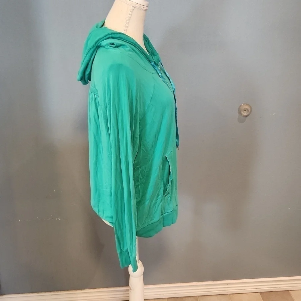 Victoria's Secret Moda International green slouchy quarter zip hoodie
